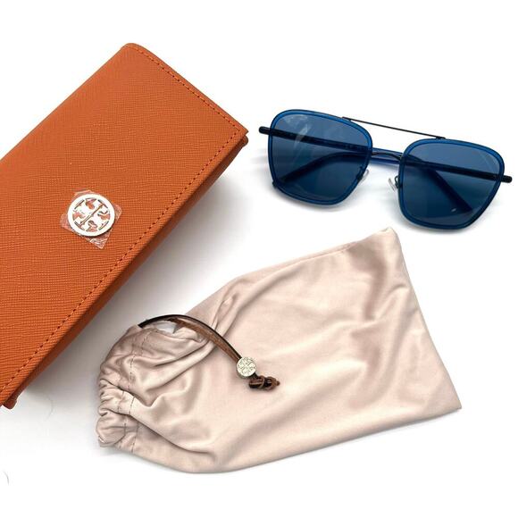 Tory Burch Accessories - TORY BURCH NWOT Blue Transparent Sunglasses, Case and Dustbag Included